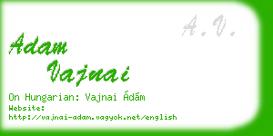 adam vajnai business card
